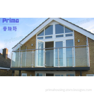 Stainless Steel Handrail Glass Balcony Railing Glass Balustrades Pr-B92